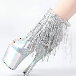 Sexy High Heel Boots Peep Toe Lace Up Printed Stiletto Heel Rave Club Silver Thigh High Boots Over The Knee Boots -UK Winter Shoes Sales 2023 202210261759277464343