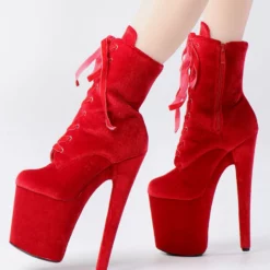 Women Sexy Boots Round Toe Lace Up Stiletto Heel Rave Club Purple Thigh High Boots Over The Knee Boots -UK Winter Shoes Sales 2023 202210261759420862929