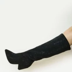 Women's Party Shoes Rhinestones Knee High Boots Cone Heel 9 Women's Party Shoes Rhinestones Knee High Boots Cone Heel -UK Winter Shoes Sales 2023 202211111142152719885