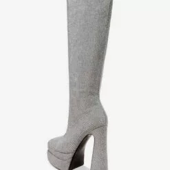 Women's Knee High Boots Elegant Rhinestones High Heel Boots -UK Winter Shoes Sales 2023 202211111142220975341