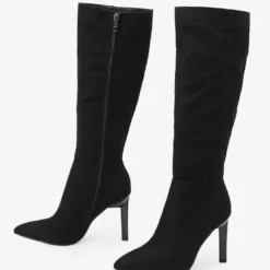 Black Knee High Boots Women Pointed Toe Stiletto Heel Knee Length Boots 16 Black Knee High Boots Women Pointed Toe Stiletto Heel Knee Length Boots -UK Winter Shoes Sales 2023 20221118170733414624