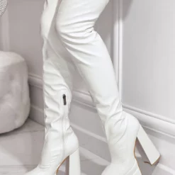 Black Over The Knee Boots Women Platform Chunky Heel Thigh High Boots 18 Black Over The Knee Boots Women Platform Chunky Heel Thigh High Boots -UK Winter Shoes Sales 2023 202211181707481467107