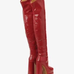 Black Over The Knee Boots Women Platform Chunky Heel Thigh High Boots 20 Black Over The Knee Boots Women Platform Chunky Heel Thigh High Boots -UK Winter Shoes Sales 2023 202211181707487699523