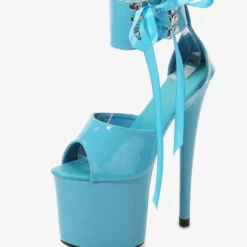 Sexy Pole Dance Shoes High Heel Platform Lace Up Pleaser Boots -UK Winter Shoes Sales 2023 202212071831380194773