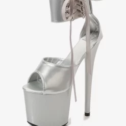 Sexy Pole Dance Shoes High Heel Platform Lace Up Pleaser Boots -UK Winter Shoes Sales 2023 202212071831406913483