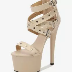 Sexy Pleaser Boots Black Platform Strappy High Heel Pole Dance Shoes -UK Winter Shoes Sales 2023 202212071831519243655