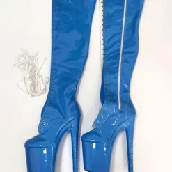 Sexy High Heel Boots Round Toe Lace Up Zipper Stiletto Heel Rave Club Pole Dance Shoes -UK Winter Shoes Sales 2023 202301161655355886763
