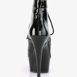 Sexy High Heel Boots Round Toe Lace Up Buckle Stripes Stiletto Heel Rave Club Pole Dance Shoes -UK Winter Shoes Sales 2023 202301171033312091081