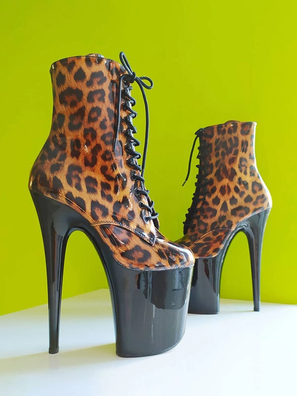 Sexy High Heel Boots Plus Size Platform Round Toe Lace Up Sky High Sexy Boots 4 Sexy High Heel Boots Plus Size Platform Round Toe Lace Up Sky High Sexy Boots - Image 2