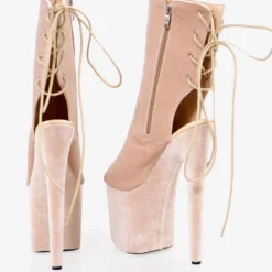 Glitter Sexy Boots Plus Size Round Toe Platform Sky High Heel Sexy Boots -UK Winter Shoes Sales 2023 202303162057157897589