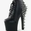 Sexy High Heel Boots Round Toe Zipper Buckle Artwork Stiletto Heel Ball Thigh High Boots Over The Knee Boots Black -UK Winter Shoes Sales 2023 202304131839233501757