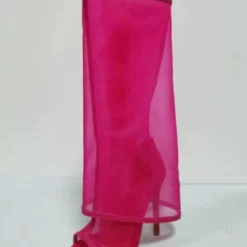 Black Summer Boots Women Mesh Peep Toe Rhinestones Stiletto Heel Knee High Summer Boots -UK Winter Shoes Sales 2023 202304160106007237382