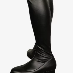 Women's Puppy Heel Thigh High Boots PU Leather 9 Women's Puppy Heel Thigh High Boots PU Leather -UK Winter Shoes Sales 2023 202304161033415792855