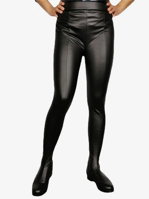 Women's Puppy Heel Thigh High Boots PU Leather 3 Women's Puppy Heel Thigh High Boots PU Leather