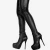 Platform Thigh High Boots Womens Round Toe Stiletto Heel Over The Knee Boots -UK Winter Shoes Sales 2023 216bf1b2 3f0f 4f71 a27b 8a5bebeed6b8
