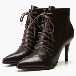 Black Ankle Boots Women Pointed Toe Lace Up High Heel Booties -UK Winter Shoes Sales 2023 25074346 b6a5 489b 8565 181ac3a276a9