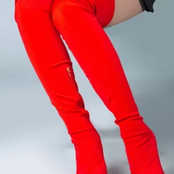 Thigh High Boots Womens Elastic Fabric Pointed Toe Stiletto Heel Over The Knee Boots -UK Winter Shoes Sales 2023 28a31b93 9622 4bef 8e36 07299b5fc743