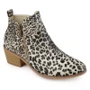 Journee Collection Rebel Women's Ankle Boots -UK Winter Shoes Sales 2023 3041502 Leopard