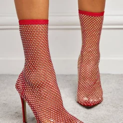 Women's Clear Boots Pointed Toe High Heel Studded Transparent Booties Sexy Fishnet Sock Boots -UK Winter Shoes Sales 2023 371f0079 3159 438d 94fe 370c42a09418