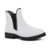 Seven Dials South End Women's Ankle Boots -UK Winter Shoes Sales 2023 4529375 White Smooth