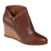 Journee Collection Glam Women's Wedge Ankle Boots -UK Winter Shoes Sales 2023 4554797 Brown