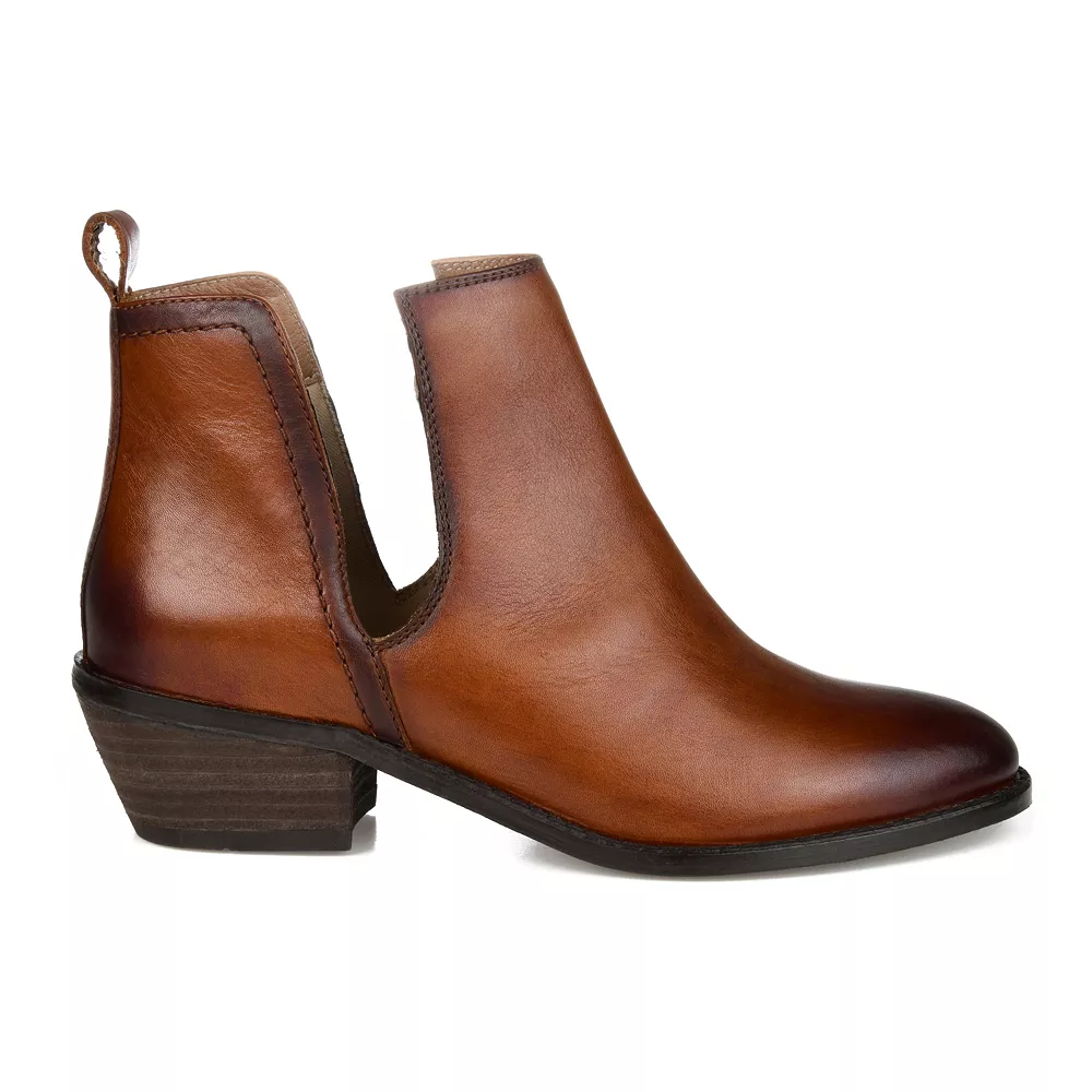 Journee Signature Brigitte Women's Genuine Leather Ankle Boots 4 Journee Signature Brigitte Women's Genuine Leather Ankle Boots - Image 2