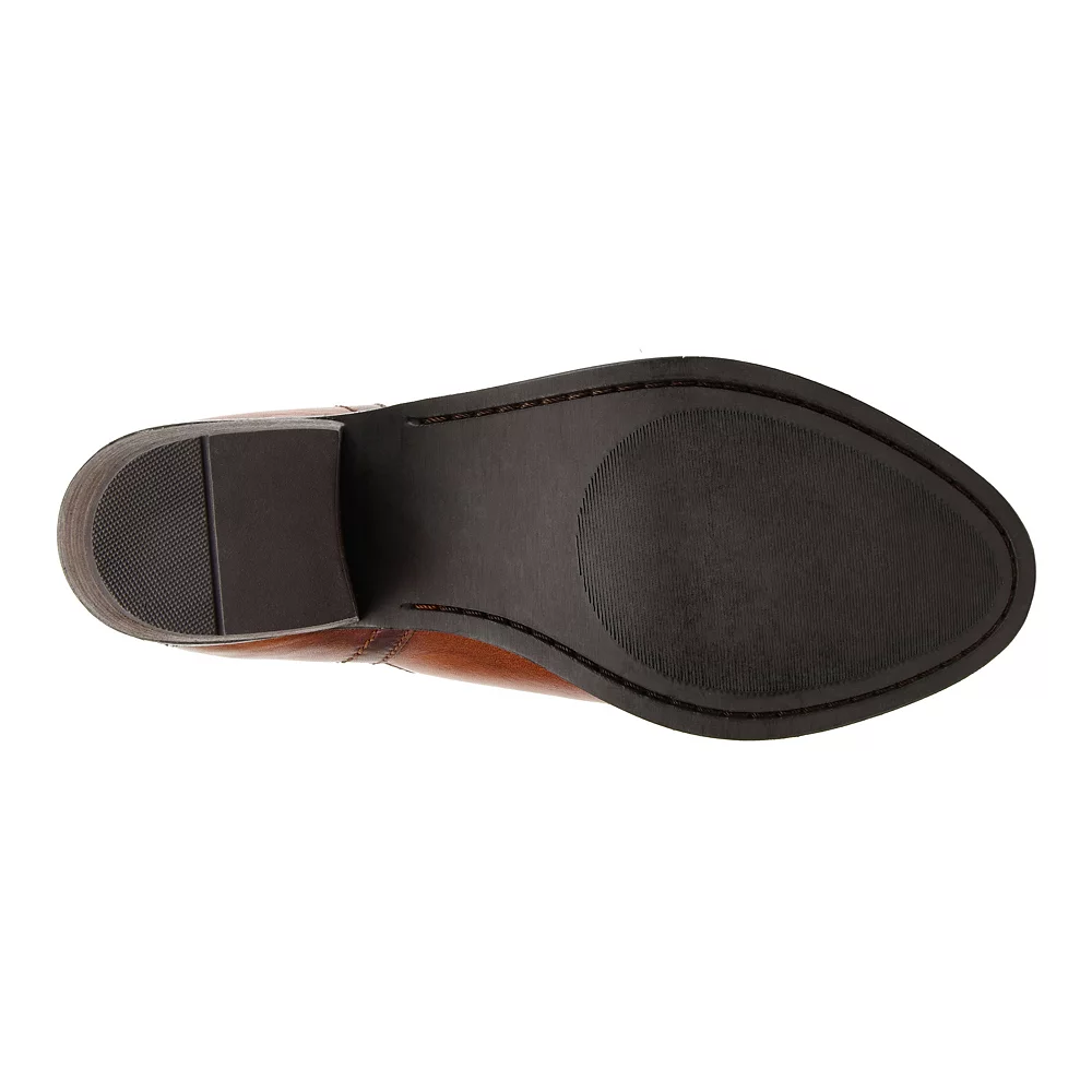 Journee Signature Brigitte Women's Genuine Leather Ankle Boots 6 Journee Signature Brigitte Women's Genuine Leather Ankle Boots - Image 4