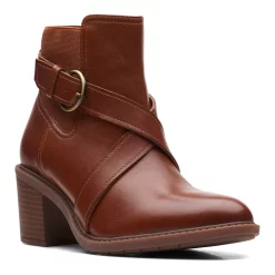 Clarks® Scene Strap Women's Leather Ankle Boots