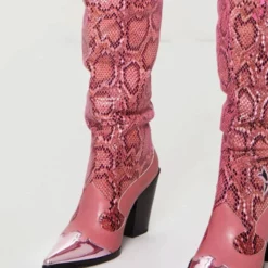 Women Western Boots Snake Pattern Pointed Toe Over The Knee Boots Leather Chunky Heel Thigh High Boots -UK Winter Shoes Sales 2023 4a6847ef 5d8e 46c5 8c26 80f62b6ccd22