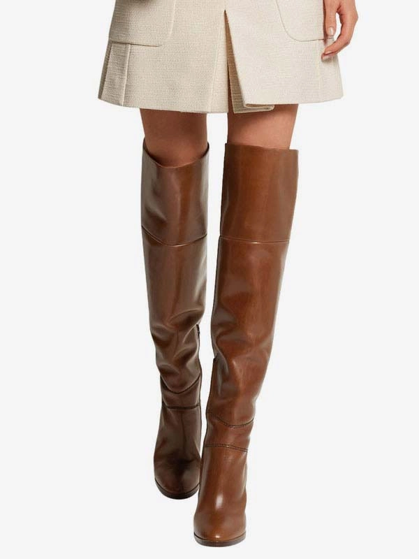 Thigh High Boots Round Toe Chunky Heel Size US4-12.5 Over The Knee Boots 3 Thigh High Boots Round Toe Chunky Heel Size US4-12.5 Over The Knee Boots