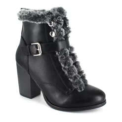 XOXO Mendy Women's Faux-Fur Ankle Boots
