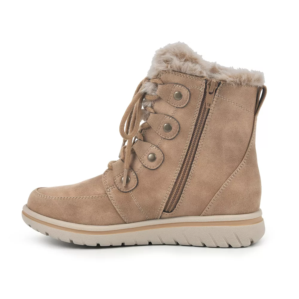 Cliffs By White Mountain Holly Women's Faux-Fur Ankle Boots 5 Cliffs By White Mountain Holly Women's Faux-Fur Ankle Boots - Image 3