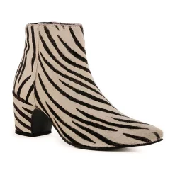 Rag & Co Elissa Women's Zebra Print Ankle Boots