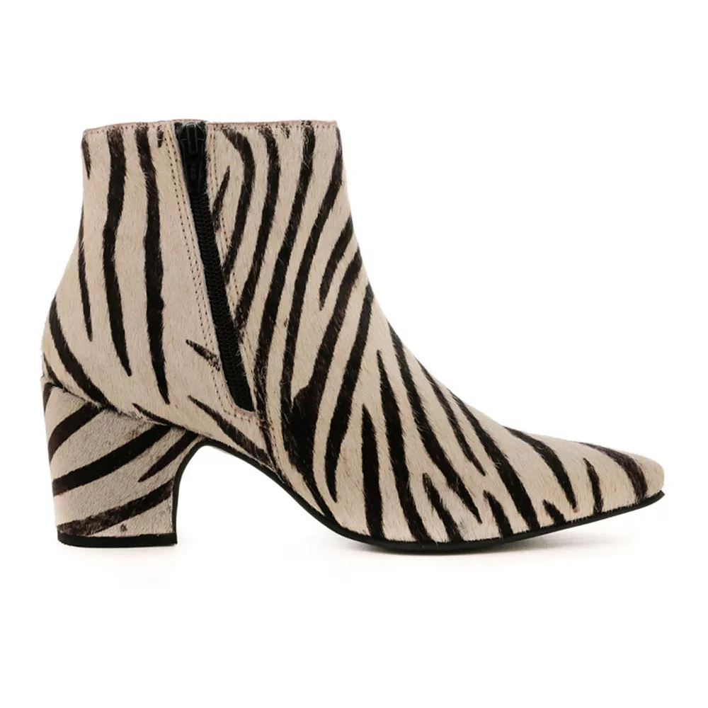 Rag & Co Elissa Women's Zebra Print Ankle Boots 4 Rag & Co Elissa Women's Zebra Print Ankle Boots - Image 2