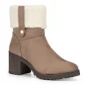 Olivia Miller Amy Women's Sherpa Cuff Ankle Boots -UK Winter Shoes Sales 2023 5291079 Sand