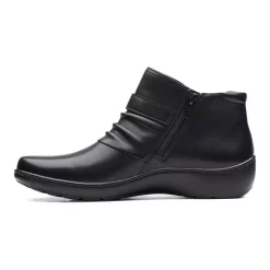 Clarks® Cora Rouched Women's Leather Ankle Boots 9 Clarks® Cora Rouched Women's Leather Ankle Boots -UK Winter Shoes Sales 2023 5466159 ALT2