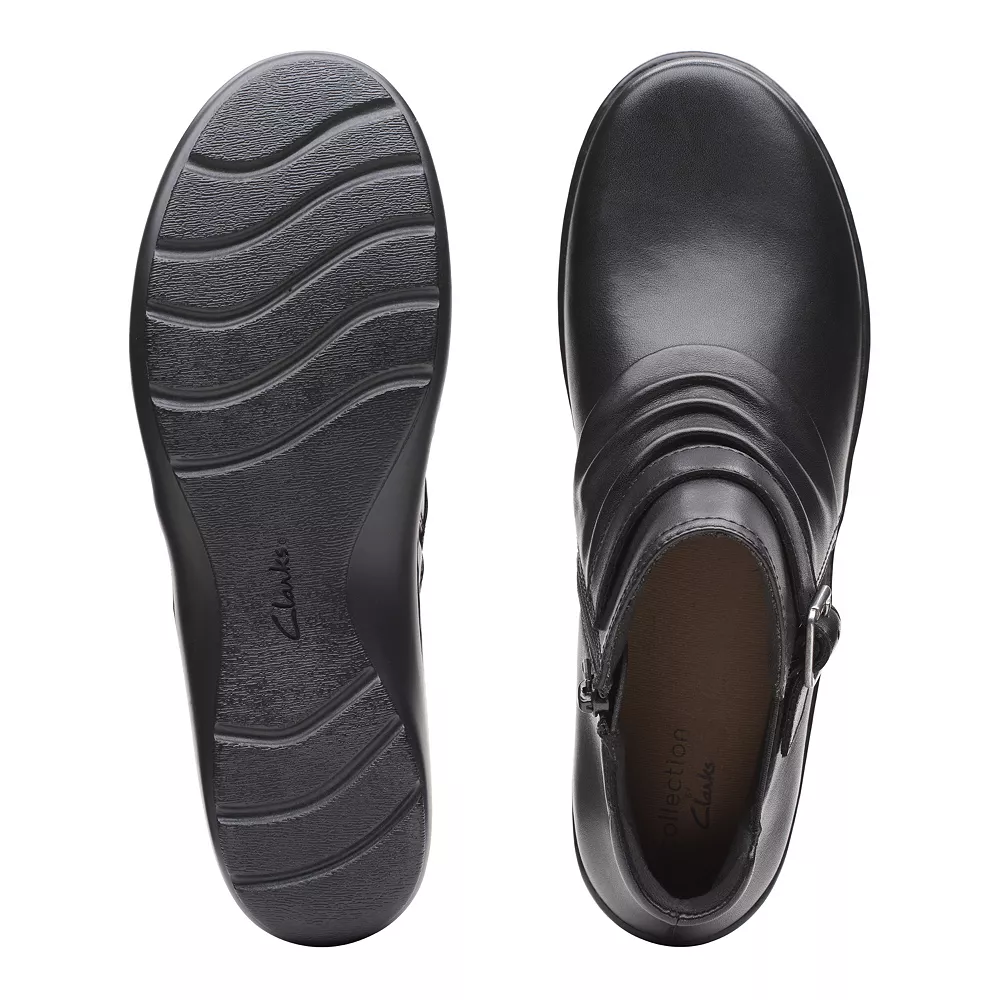 Clarks® Cora Rouched Women's Leather Ankle Boots 6 Clarks® Cora Rouched Women's Leather Ankle Boots - Image 4