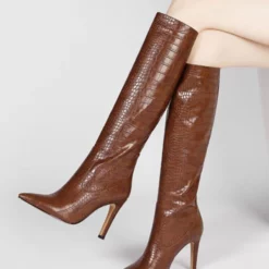 Women Boots Stiletto Heel Pointed Toe PU Leather Eric White Knee High Boots -UK Winter Shoes Sales 2023 5534e1c1 510a 4070 88c8 16bc8e8faf7c
