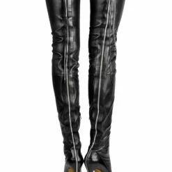 Thigh High Boots High Heel Women's Black Leather Back Zipper Sexy Boots Over The Knee Party Shoes -UK Winter Shoes Sales 2023 55fe81d3 f4ee 4542 9f78 abb4be092747