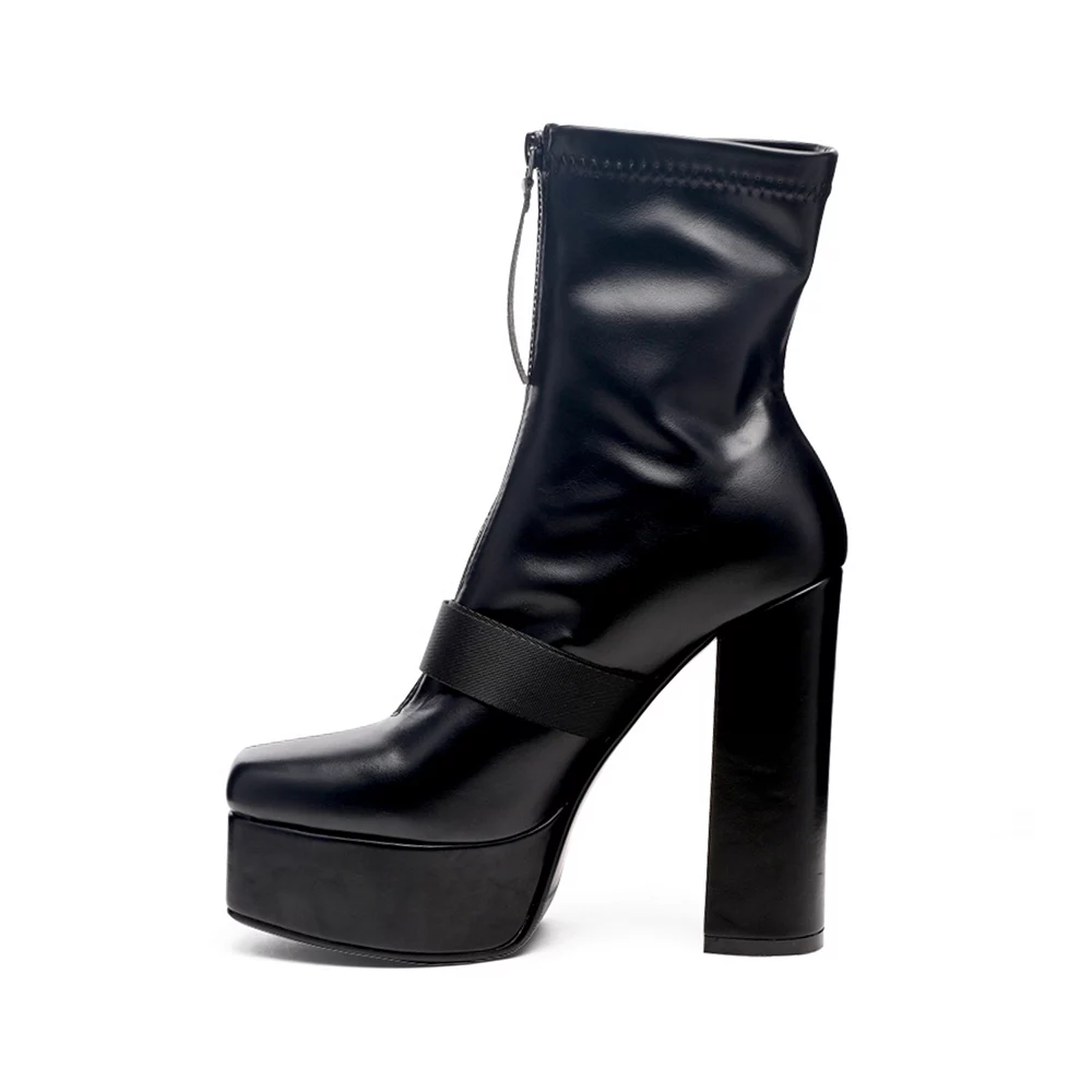 London Rag Boomer Women's Block Heel Ankle Boots 5 London Rag Boomer Women's Block Heel Ankle Boots - Image 3