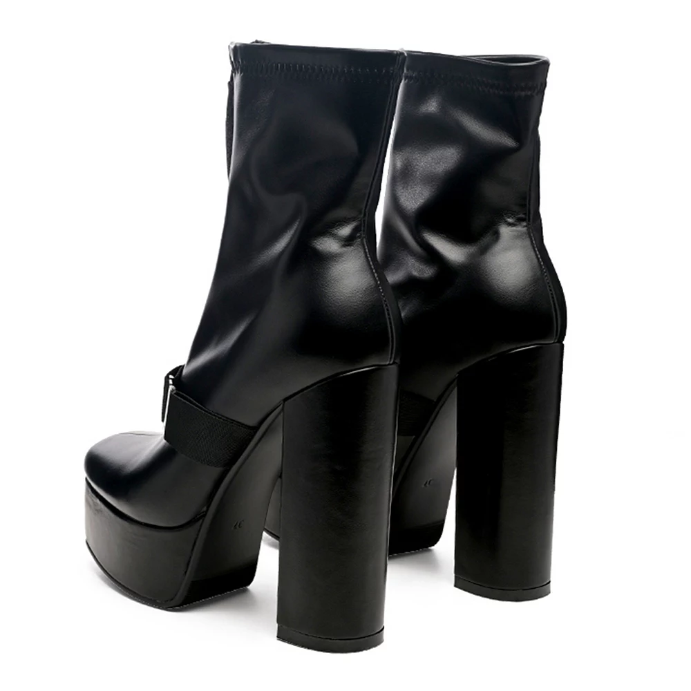 London Rag Boomer Women's Block Heel Ankle Boots 8 London Rag Boomer Women's Block Heel Ankle Boots - Image 6