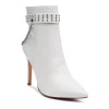 London Rag Kendra Women's Heeled Ankle Boots -UK Winter Shoes Sales 2023 5619001 White