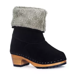 Rag & Co Juglans Women's Faux Fur Collared Suede Ankle Boots