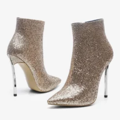 Women Ankle Boots Light Gold Sequined Pointed Toe Stiletto Heel High Heel Booties 9 Women Ankle Boots Light Gold Sequined Pointed Toe Stiletto Heel High Heel Booties -UK Winter Shoes Sales 2023 57a21c4c 141e 45b5 a9ed 7b7b4a25b2c6