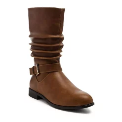 London Rag Folds Women's Slouch Ankle Boots
