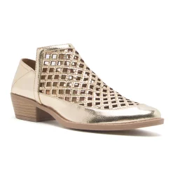 Qupid Sochi-134 Women's Perforated Ankle Boots