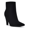 Nine West Cale 9x9 Women's Leather Ankle Boots -UK Winter Shoes Sales 2023 5903922 Blck Suede