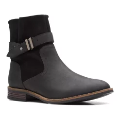 Clarks® Camzin Strap Leather Ankle Boots