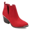Journee Collection Issla Women's Ankle Boots -UK Winter Shoes Sales 2023 5935382 Red