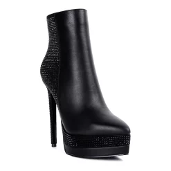 London Rag Encanto Diamante Women's Heeled Ankle Boots